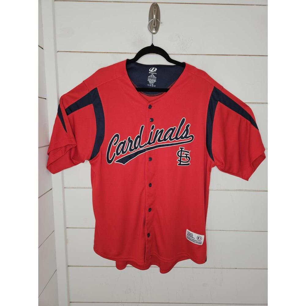 St Louis Cardinals Baseball MLB XL Red w/ Navy lettering blank jersey. Dynasty